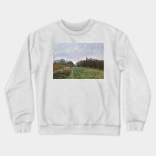 Landscape at Louveciennes by Alfred Sisley Crewneck Sweatshirt